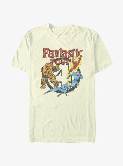Marvel Fantastic Four Four Squad Vintage Style T-Shirt