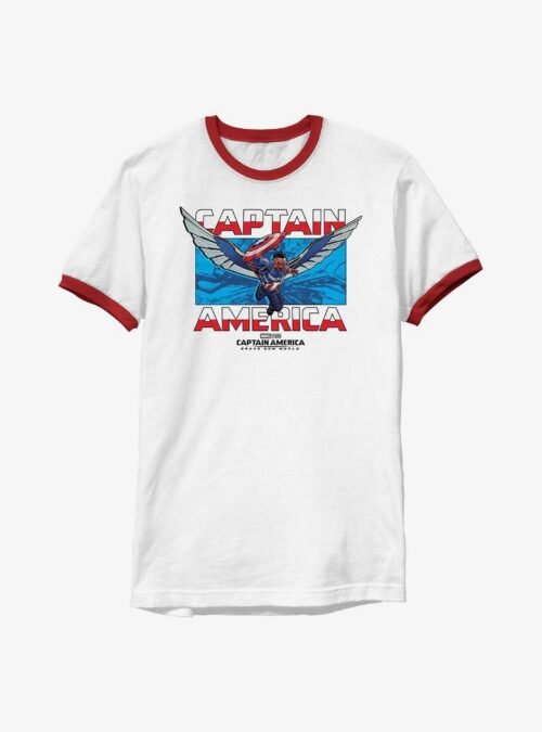Captain America: Brave New World Breakthrough Captain America Ringer T-Shirt