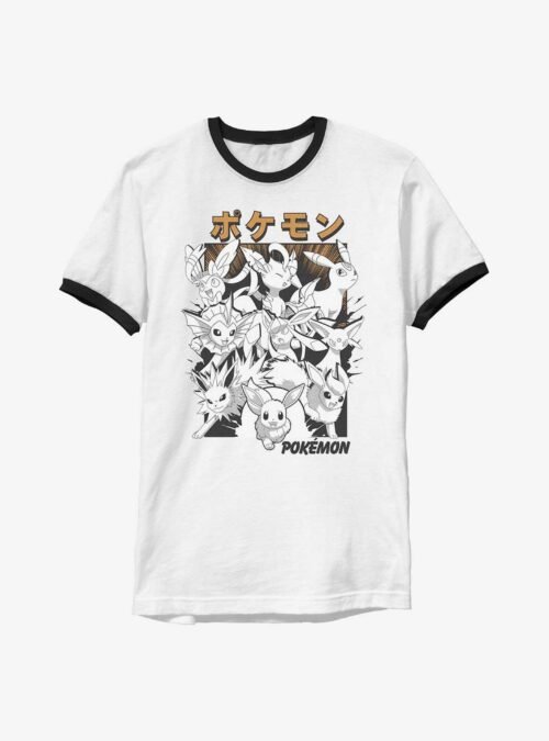 Pokemon Eevee Evolutions Poster Ringer T-Shirt
