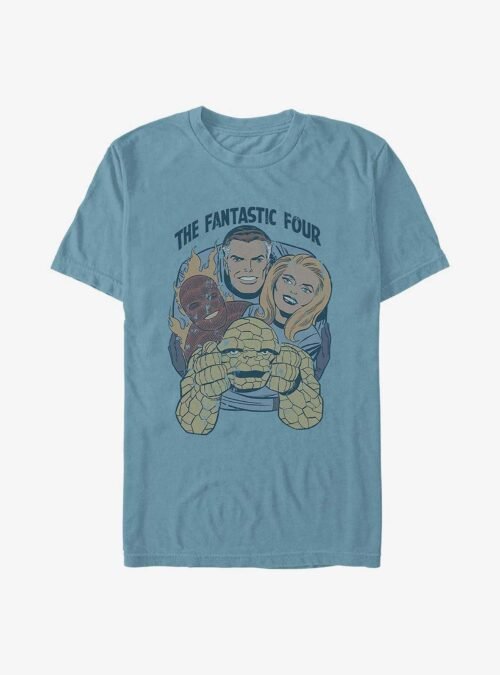 Marvel Fantastic Four 4 Of A Kind Garment Dye T-Shirt
