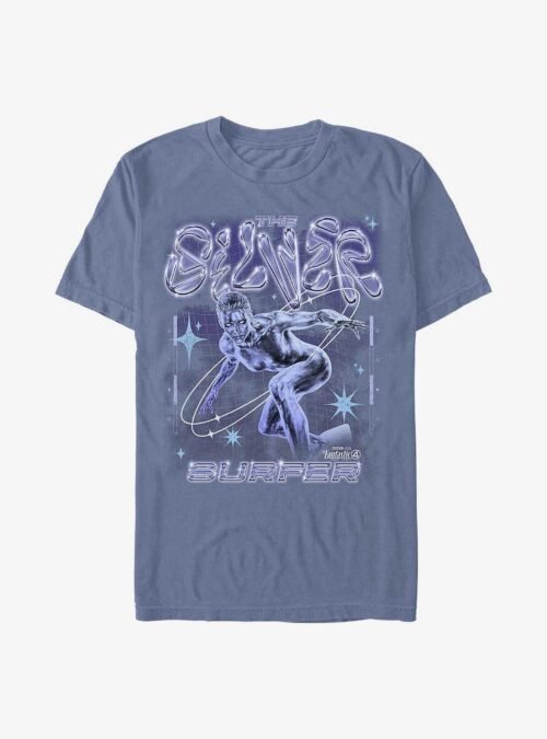 Marvel The Fantastic Four: First Steps Silver Surfer Garment Dye T-Shirt Hot Topic Exclusive