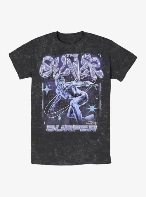 Marvel The Fantastic Four: First Steps Silver Surfer Mineral Wash T-Shirt Hot Topic Exclusive