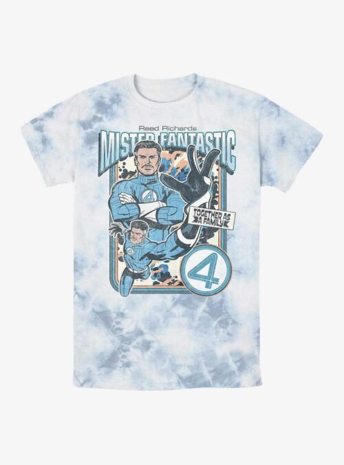 Marvel The Fantastic Four: First Steps Mister Fantastic Reed Tie-Dye T-Shirt Hot Topic Exclusive