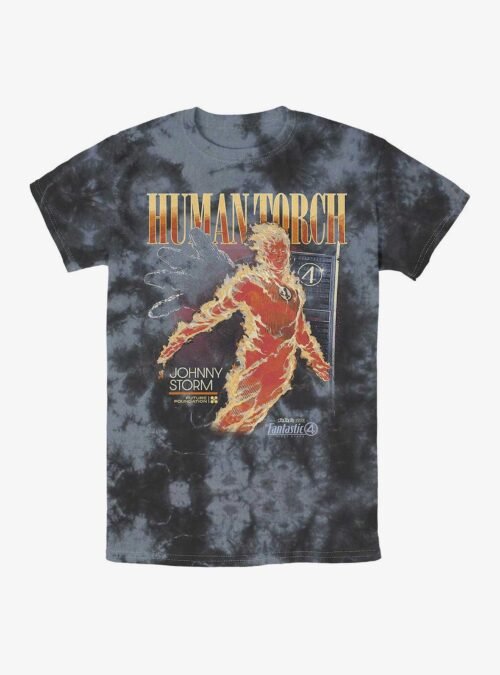 Marvel The Fantastic Four: First Steps Human Torch Tie-Dye T-Shirt Hot Topic Exclusive