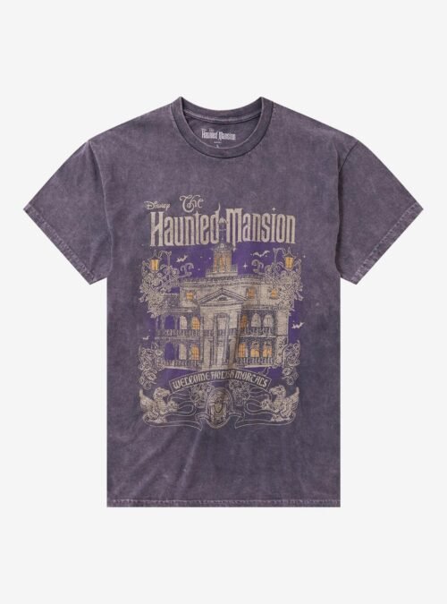 Disney The Haunted Mansion Vintage Print Dark Wash Girls T-Shirt