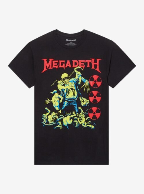 Megadeth Vic Rattlehead Vs. Ghouls Puff Print T-Shirt