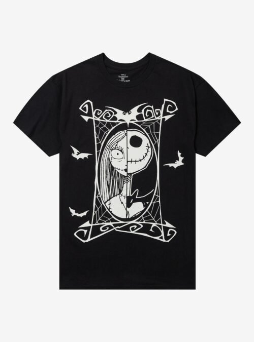 The Nightmare Before Christmas Jack & Sally Split Portrait T-Shirt